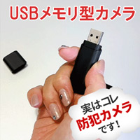 USBメモリ型カメラ「小型軽量13g/押すだけ簡単操作/動体検知&繰返し録画/24時間連続稼働」