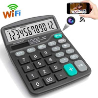 電卓型カメラ「WiFiリモート操作/高画質フルHD録画/電卓機能/MicroSD対応」