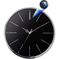 掛時計型カメラ「WiFiスマホ操作/フルHD録画/動体検知/128GB対応」